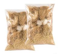 Natural Bedding & Nesting Material For Birds & Small Animals, 2 Pack Mixed Nesting Material, Made Of Jute Silk, Hemp Rope, Cotton, Wool And Raffia Mixed In Proportion