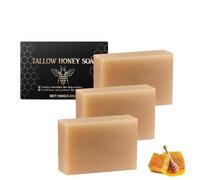 Natural Beef Tallow Soap Bar, Handmade Unscented Soap, Gentle for Face & Body, Deep Cleansing and Moisturizing, Women & Men Daily Skin Care, for All Skin Types (3)