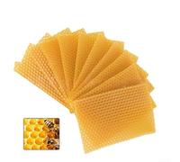 Natural Beeswax Sheets For Candle Making And Bee Frames Pure Wax Foundation Roll 133x90mm For Diy For Honeycomb Hive Inserts Home Apiary Craft Supplies Pack(10pcs)