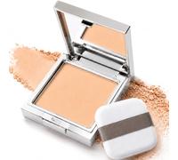 Natural Beige Pressed Setting Powder - Lightweight Matte Face Powder Compact with Oil Control, Soft Blur Finish, Mirror & Puff, Water-Resistant Long-Wearing Makeup for Everyday Touch-Ups