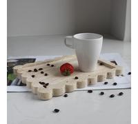 Natural Beige Travertine Scalloped Marble Tray, Luxury Vanity for Bathroom Kitchen Counter, Decorative Tray for Dresser Home Decor, Plate Holder for Tissues, Candles, Towel