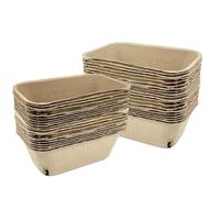 Natural Berry Pulp Boxes - 50 Pack Small Fruit Packaging Containers | Environmentally Friendly Vent Boxes for Strawberries Tomatoes Grapes Food Market Booth Storage Farm Transport S