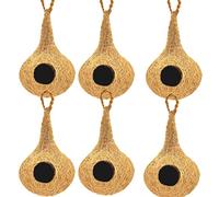 Natural bhaya Bird nest for Cages and breeding for All Medium,Small Birds with self adheshive Hanging Hooks Pack of 6