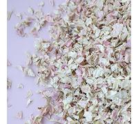 NATURAL BIODEGRADABLE DRIED FLOWER PETAL WEDDING CONFETTI (Premium Mix: VINTAGE PINK & IVORY, 1 Litre)