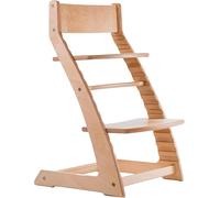Natural Birch Heartwood Adjustable Wooden High Chair Baby Highchair Solution for Babies and Toddlers Dining Highchair from 24 Months