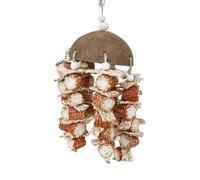 Natural Bird Chew Toys - Corn Cob Shell, Handmade Parrot Toys | nest house hanging toy suitable for African grey parakeets falcon suits and other winged animals promote the