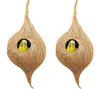Natural Bird nest for Cages and breeding for All Medium,Small Birds with self adheshive Hanging Hooks