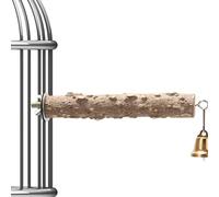 Natural Bird Perches | Grinding Natural Pepper Wood Toys with Bell,Parakeet Cage Accessories,for Chicken The Hammock Playground Outdoor Indoor Patio Inside Window Balconies Garden