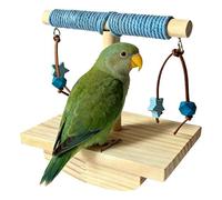 Natural Bird Perches | Wooden Cockatiel Toy - Bird Swing Toy - For Ara, Conure, Parakeets, Pet Owners, Trainers, Living Room, Bedroom, Office