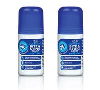 Natural Bite and Sting Relief Roll-On, 50ml - Midge Bite Relief DEET-Free Tropical Formula for Fast Itch & Pain Relief - Soothing Essential Oils for Insect Bites & Stings - with Aloe Vera 2 x 50ml