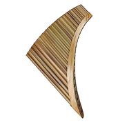 Natural Bitter Bamboo 22 Pipes Pan Flute C Key Pan Pipes Woodwind Instrument With Protect Case Students Pan Flute (Color : Right)