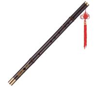 natural bitter bamboo flute, Bamboo Flute C & D Key Black Traditional Woodwind Instrument With 2 Bamboo Membranes & Chinese Knot(D Key)