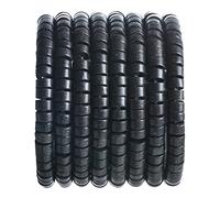 Natural Black Agate Stone Spacer Beads 6x3mm 38cm/str Flat Round Loose Semi Gemstone Caps for Making Bracelets Necklace