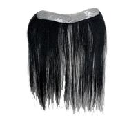 Natural Black Bangs Fringe Forehead Brazilian Human Natural Hairline Hairpieces Gradient bangs Straight Remy Hair Hair Extensions for Daily Wear(15cm-15x1.5cm)
