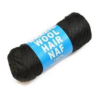 Natural Black Brazilian Wool 1pcs Hair Extensions Braids Hairstyles Synthetic Wool African Crochet Styles For Men Women & Kids 100G Omoge Hair Ltd