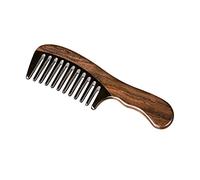 Natural Black Buffalo Horn Comb Wide Tooth Comb, No Static, No Tangle, Handmade Comb Quality Wooden Comb Beauty Gifts for Girlfriend and Mom Hair Comb