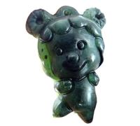 Natural Black Green Jade Chinese Zodiac Pendant Necklace Fashion Charm Jewellery Accessories Hand-Carved Lucky Amulet Gifts (Gem Color : Mouse)