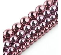 Natural Black Hematite Stone Round Loose Spacer Beads for DIY Jewelry Making Bracelet Earring Accessories 15'' 2 3 4 6 8 10 12mm-Pink,10mm About 36pcs