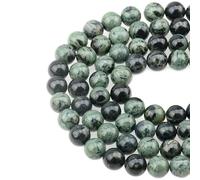 Natural Black Larvikite Labradorite Stone Beads Round Loose Bead for Jewelry Making Bracelet Necklace Accessories 15" 4/6/8/10mm-Kambaba Jasper-6mm (About 63pcs)