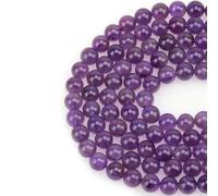 Natural Black Larvikite Labradorite Stone Beads Round Loose Bead for Jewelry Making Bracelet Necklace Accessories 15" 4/6/8/10mm-Purity Amethyst-6mm (About 63pcs)