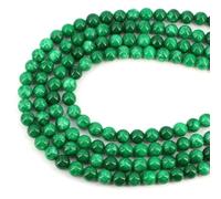 Natural Black Larvikite Labradorite Stone Beads Round Loose Bead for Jewelry Making Bracelet Necklace Accessories 15" 4/6/8/10mm-Green Jade-6mm (About 63pcs)