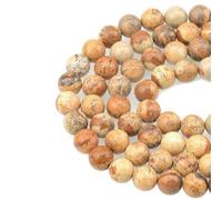 Natural Black Larvikite Labradorite Stone Beads Round Loose Bead for Jewelry Making Bracelet Necklace Accessories 15" 4/6/8/10mm-Picture Jasper-6mm (About 63pcs)