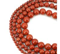 Natural Black Larvikite Labradorite Stone Beads Round Loose Bead for Jewelry Making Bracelet Necklace Accessories 15" 4/6/8/10mm-Red Jasper A-4.0mm (About 91pcs)