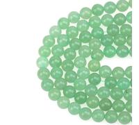 Natural Black Larvikite Labradorite Stone Beads Round Loose Bead for Jewelry Making Bracelet Necklace Accessories 15" 4/6/8/10mm-Green Aventurine-6mm (About 63pcs)