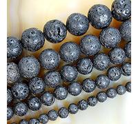 Natural Black Lava Stone Round Beads 15.5"4 6 8 10 12 14mm Pick The Size (8mm)