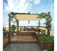 Natural Black Line Bamboo Fencing Roll Thermal Insulation Garden Tropical Outdoor Border for Balcony Patio Backyard Eco Friendly Durable Stylish Decor