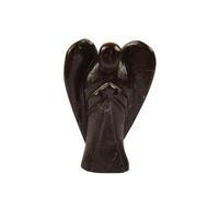 Natural Black Nuummite Stone Reiki Carved Spiritual Gemstone Guardian Angel Pocket " 2 inches Approx - Blessfull Healing