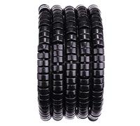 Natural Black Onyx Spacer Beads Caps Loose Semi Gemstone for Beading Jewelry Making 6mmx3mm 38cm