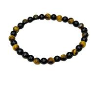 natural black onyx tiger eye gemstone 6mm|round shape smooth cut stone |6.5 inch|multicolor color stone |energy stretch bracelet | healing wristband | handmade jewelry | LK_WOSB_00819LK_WOSB_00819