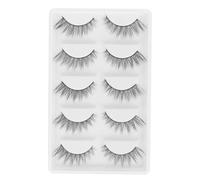 Natural Black Thin Synthetic False Eyelashes with Ultra Thick Fiber | Handmade Fashion Style, Comfortable Daily Use and Photo Shoot, Professional Applications, Naturally Gorgeous Look