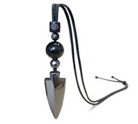 Natural Black Tourmaline Cross Necklace Crystal Mixed Hematite Hand Protection Feng Shui Tourmaline Stone Treatment Chakra Against Female and Male Jewelry, 27.6“, Crystal, No Gemstone
