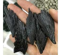 Natural Black Tourmaline Natural Quartz Stone Irregular Energy Stone Black Flame Feather Crystal Cluster Mineral