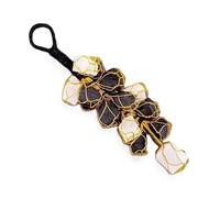 Natural Black Tourmaline & Selenite Rough Stone Hanging - Door or Car Accessory (1 Pc)