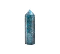Natural Blue Apatite Healing Crystal Hexagonal Pointed Faceted Prism Decor