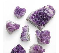 Natural Blue Celestite Cluster, Raw Crystal Stone for Healing, Meditation & Home Decor, Spiritual Gift for Women Men (Amethyst)