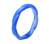 Natural Blue Chalcedony Ice Seed Hemp Flower Bangle 58-62mm Fengshui Jade Bracelet for Women Genuine