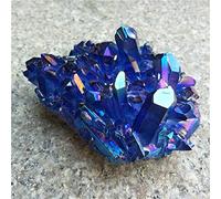 Natural Blue Crystal Aura Quartz Stone Cluster Specimen 150g-550g Beautiful Crystal (Color : 390g-440g)