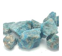 Natural Blue Green Yellow Apatite Crystal Rough Raw Stone Rock Specimen Gravel Minerals Gift (Color : Blue 20-40mm, Size : 80-100g)