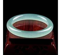 Natural Blue Jade Bangle Bracelet Charm Jewellery Fashion Accessories Hand- carved Lucky Amulet Gifts For Women Her Men (Gem Color : 58mm)