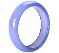 Natural Blue Jade Bangle Bracelet for Women, Retro Chinese Style Jewelry, Authentic 64mm Jade Bangles, Gift Box Included, Elegant & Timeless Accessory