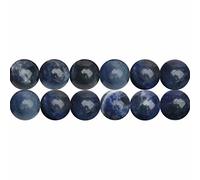 Natural Blue Sodalite Semi Precious Stone Smooth Round 4mm Small Size Loose Beads for DIY Jewellery Making Supplies APX 90 Pcs