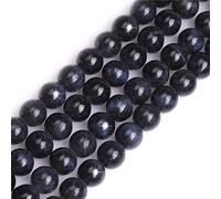 Natural Blue Tiger Eye Gemstone Semi Precious Round 10mm Loose Beads for Jewellery Making DIY Bracelet Necklace Crafts 15''