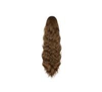 Natural Body Wave Drawstring Ponytail 100% Human Hair Extentions #6 Light Brown Wrap Around Perfect Looking(14inches)