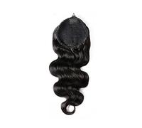 Natural Body Wave Drawstring Ponytail Human Hair Extensions Brazilian Human Hair Extensions for Women #1B Perfect Looking(22inches)