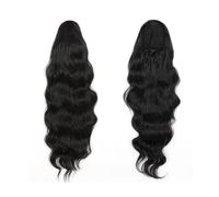 Natural Body Wave Drawstring Ponytail Natural Black Clip In Human Hair Extensions For Daily Cosplay Perfect Looking(20inches)