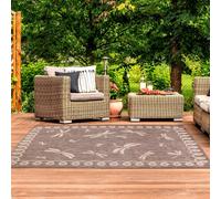 Natural Border Modern Polypropylene Animal Easy To Clean Area Rug The Rug Shop UK Natural 80cm x 150cm